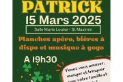 Soirée Saint Patrick - samedi 15 mars 2025, à 19 h 30, à la salle Marie-Louise (place Roger Durieux)