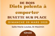 Vente à emporter : pains, diots, polenta le 9 mars 2025 à la salle Marie-Louise (place Roger Durieux)