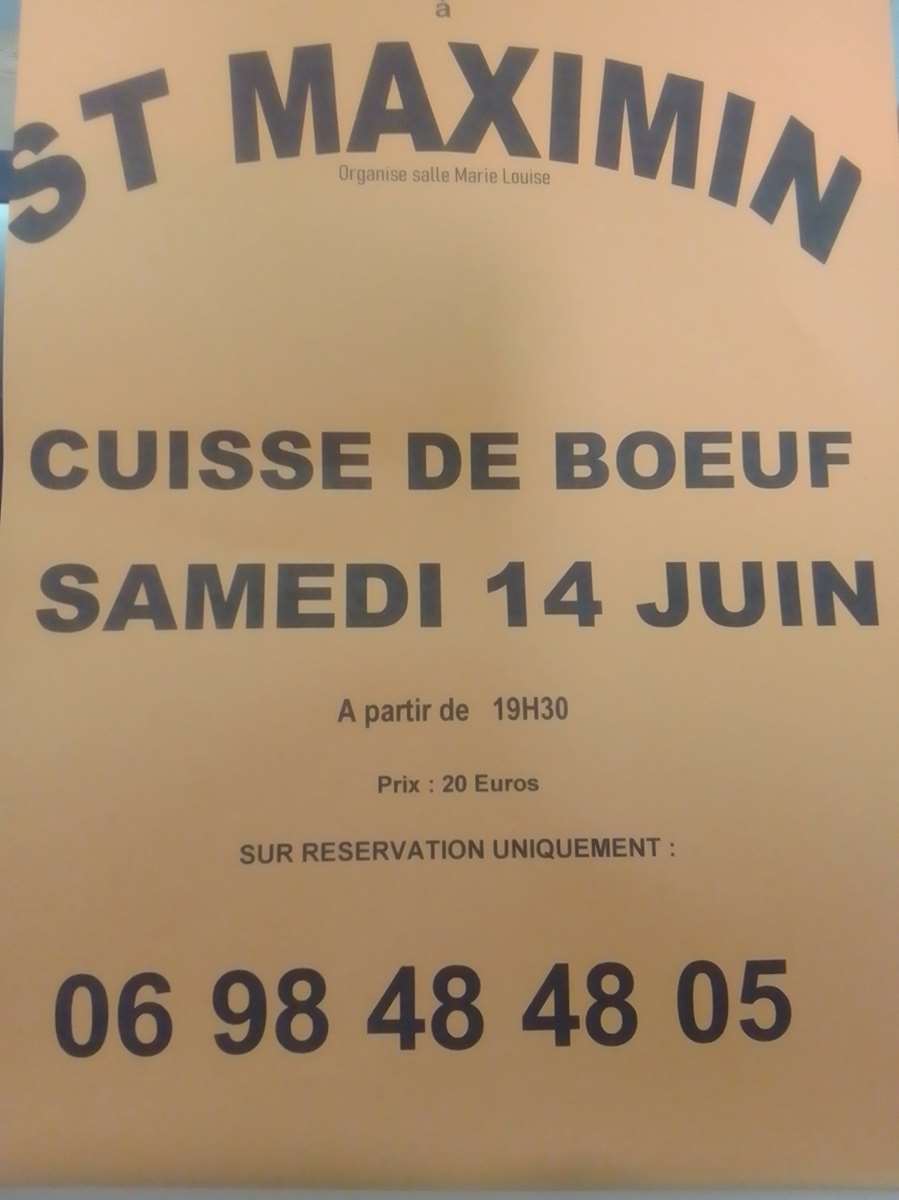 Repas cuisse de bœuf le 14 juin 2025